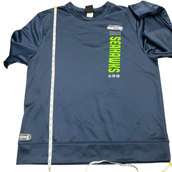 Seattle Seahawks NFL Combine Authentic Training Crew Sweatshirt Navy Green Large - Picture 7 of 8